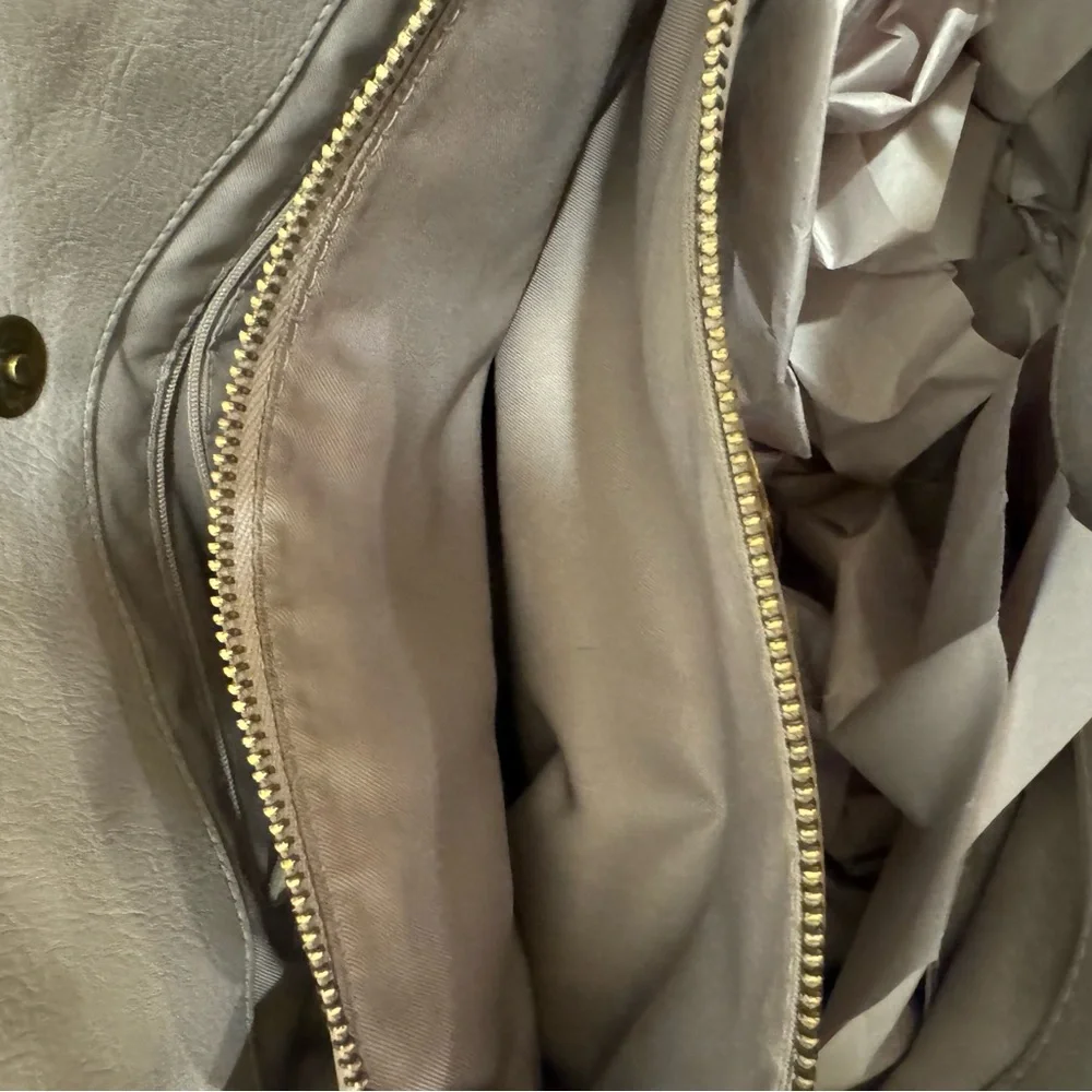 Fossil Lane Satchel Neutral Cream Brown Multi